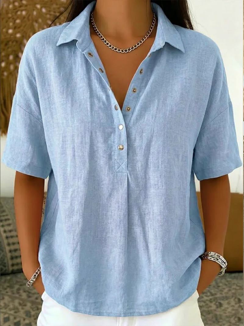 ELINE | Blouse à col avec détails boutonnés