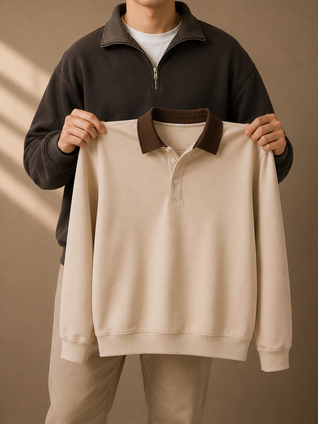 Pablo | Sudadera de corte relajado con cuello de pana