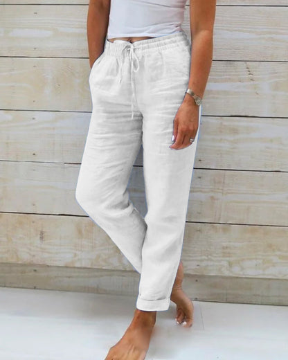 LOUNA | Pantalon Décontracté à Jambe Droite