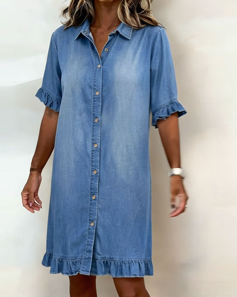 Rosa | Vestido vaquero elegante comodo y favorecedor