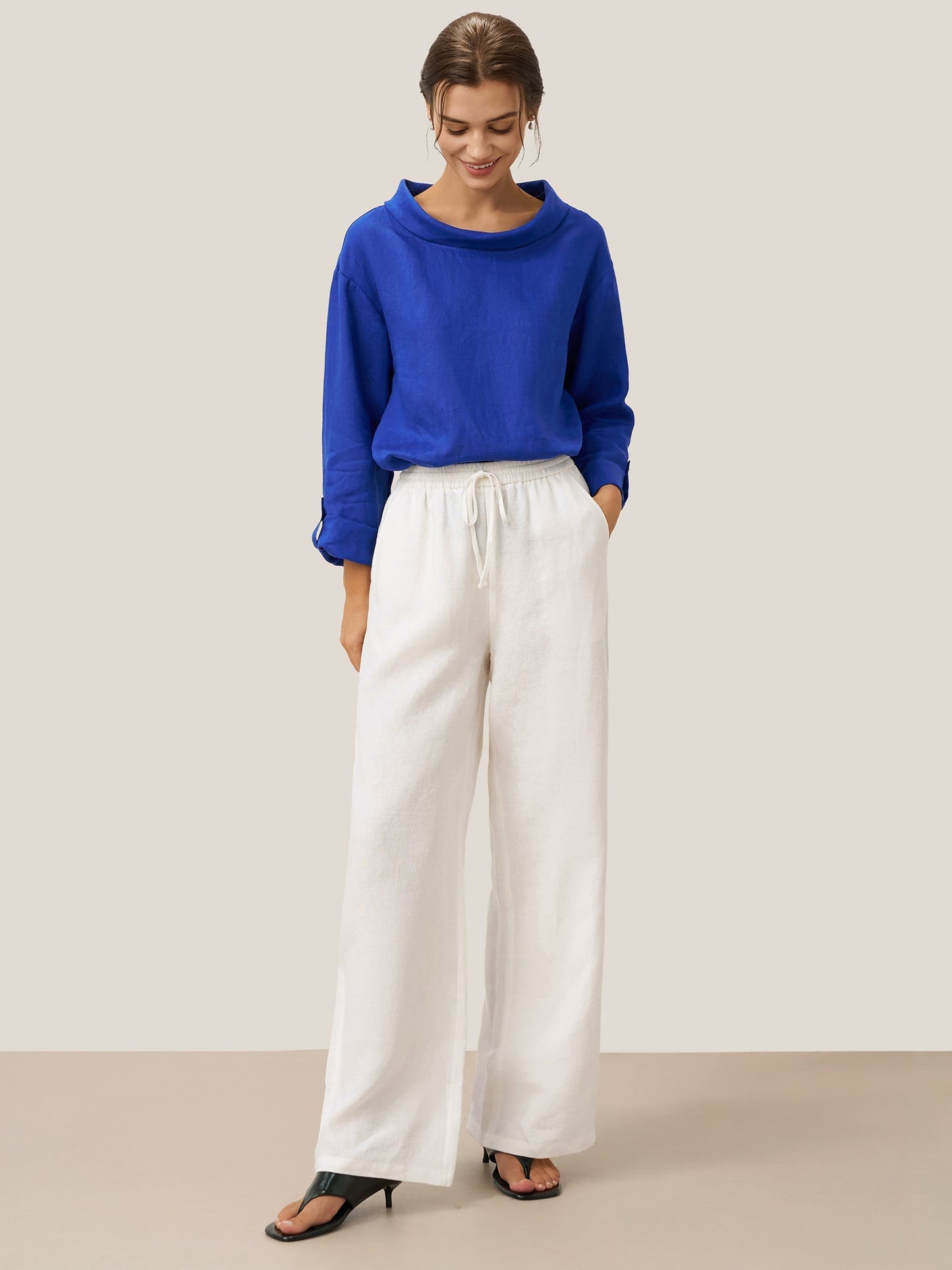 CAMILLE | Pantalon Classique 100% Lin