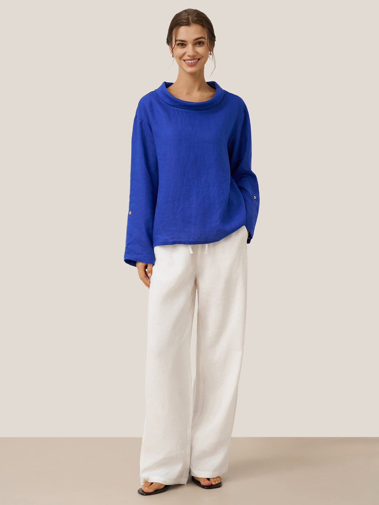 CAMILLE | Pantalon Classique 100% Lin