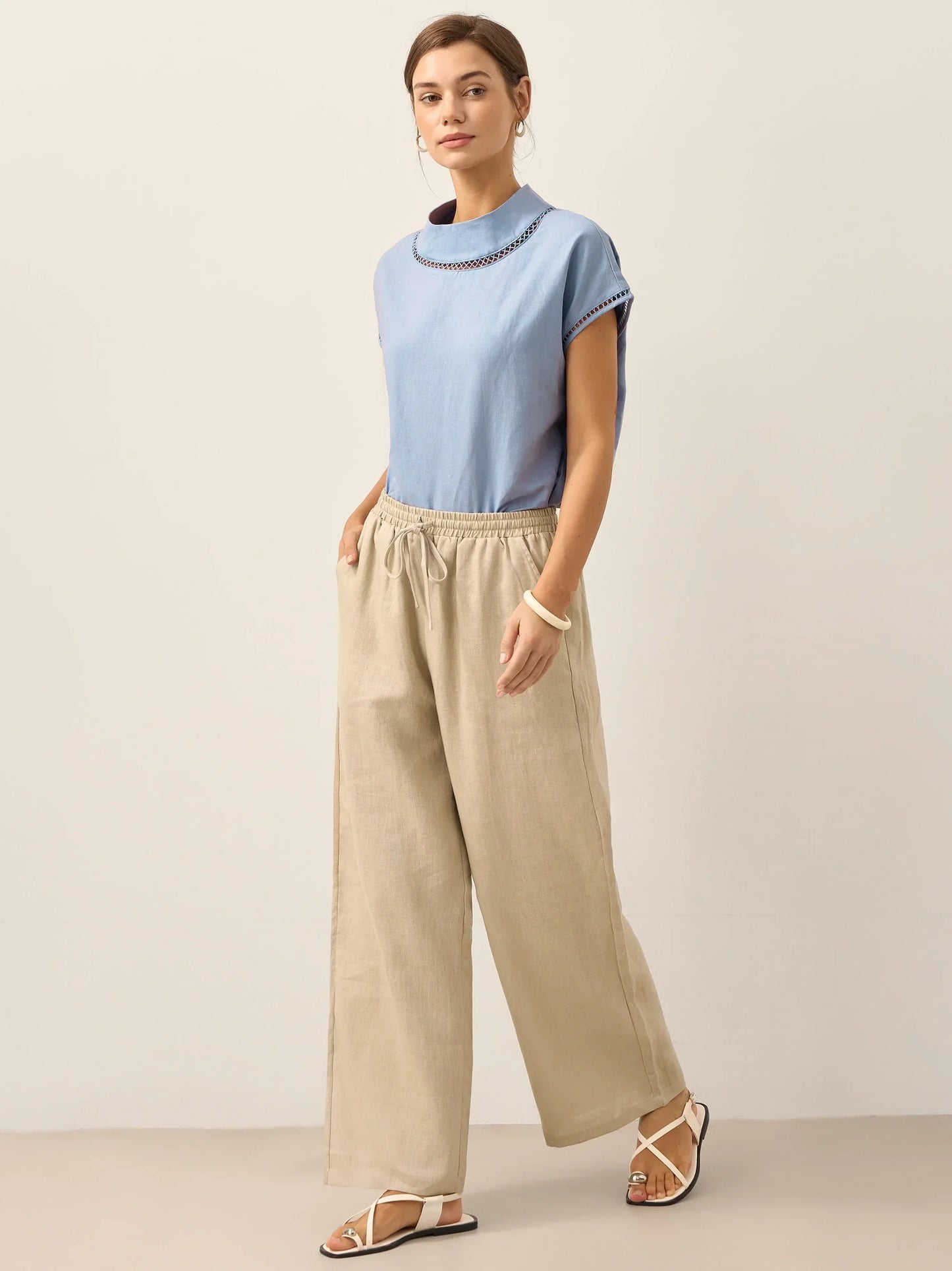 CAMILLE | Pantalon Classique 100% Lin