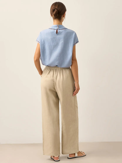 CAMILLE | Pantalon Classique 100% Lin