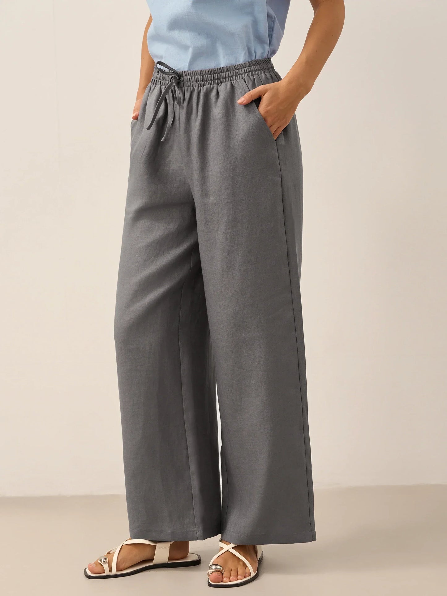 CAMILLE | Pantalon Classique 100% Lin
