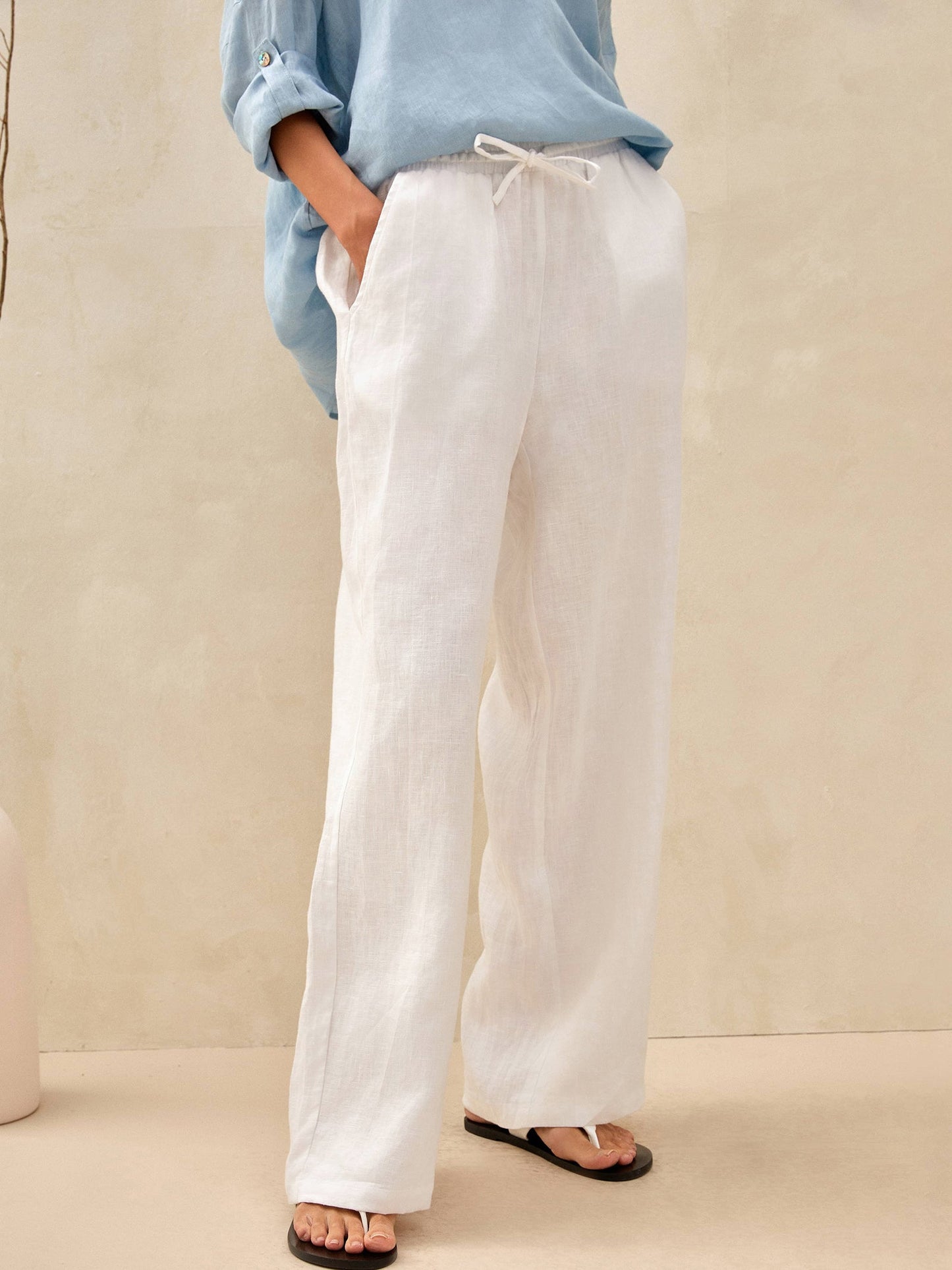 CAMILLE | Pantalon Classique 100% Lin