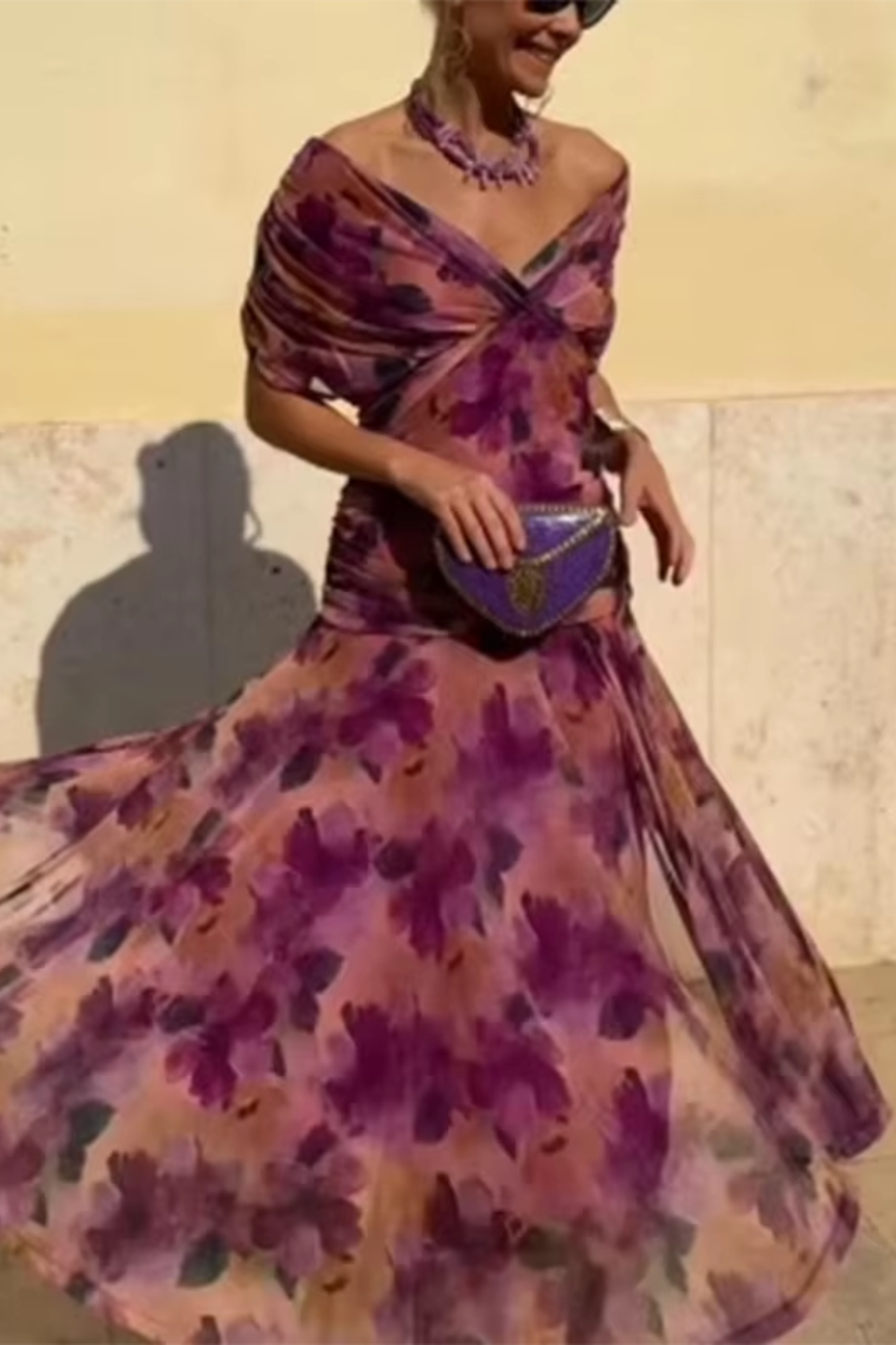 HELENA | Robe Maxi de Fête Élégante à Col V