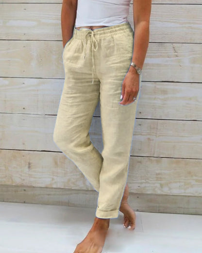 LOUNA | Pantalon Décontracté à Jambe Droite
