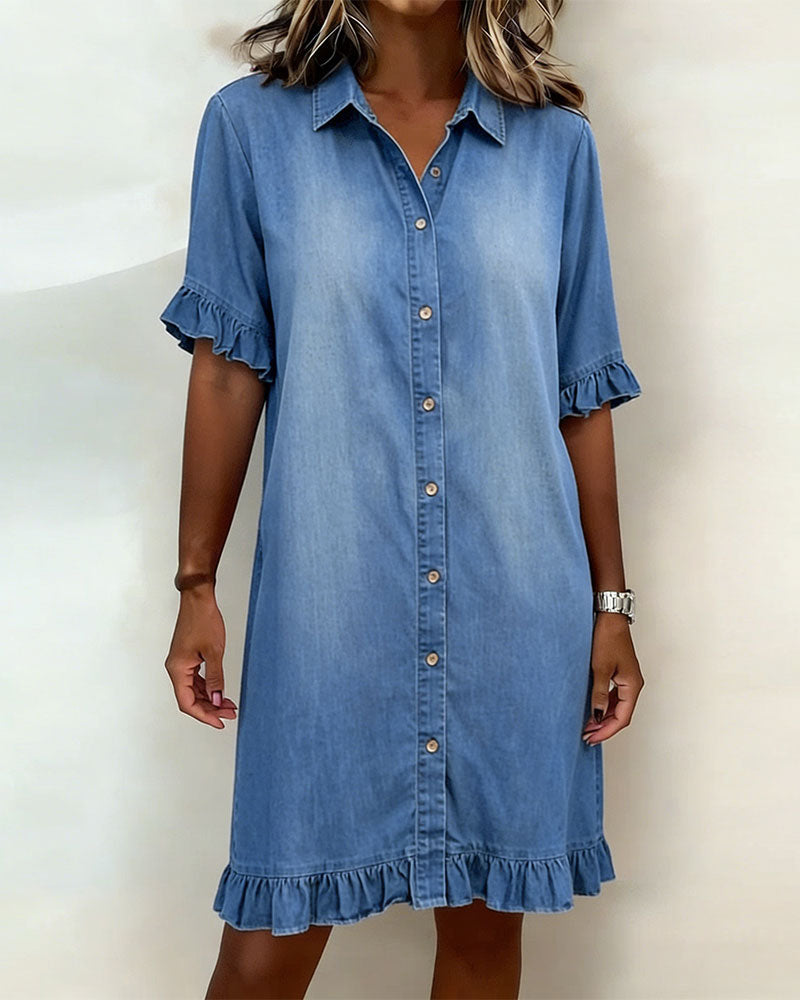 Rosa | Vestido vaquero elegante comodo y favorecedor