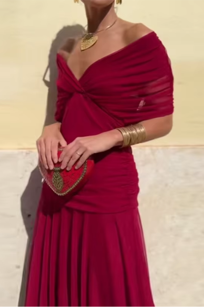 HELENA | Robe Maxi de Fête Élégante à Col V