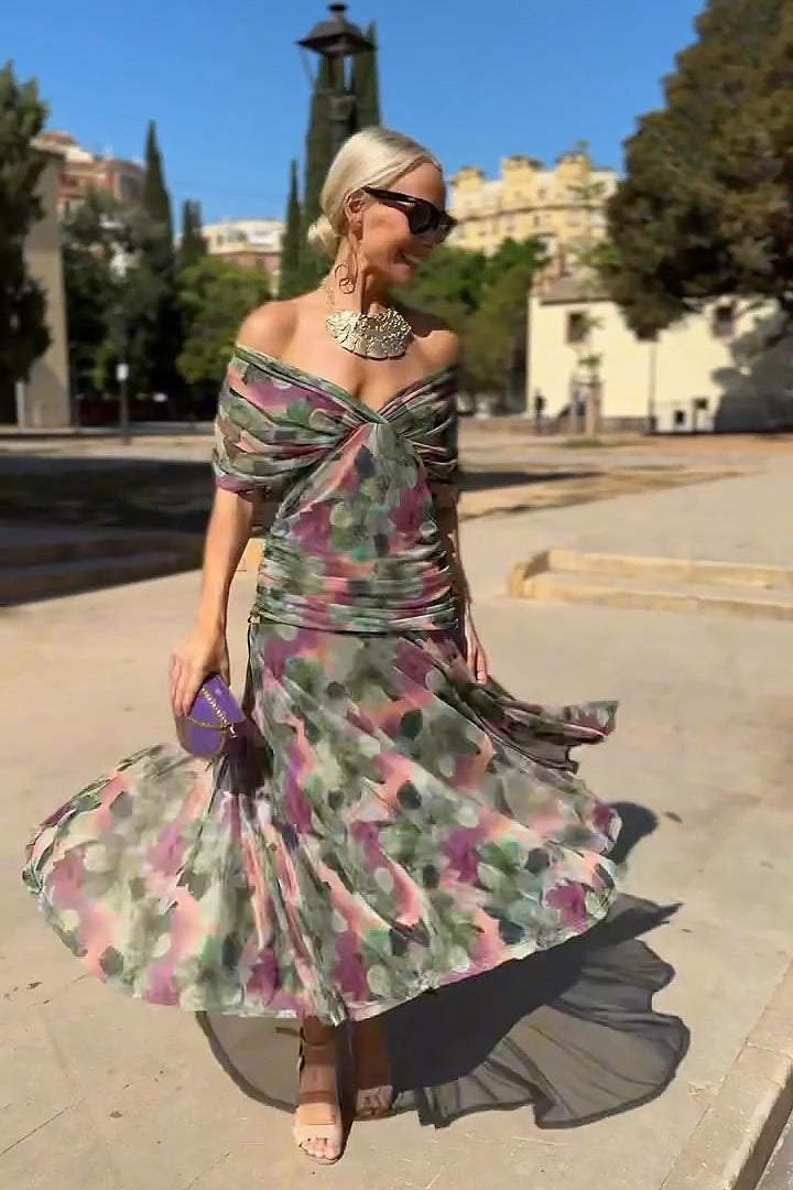 HELENA | Robe Maxi de Fête Élégante à Col V
