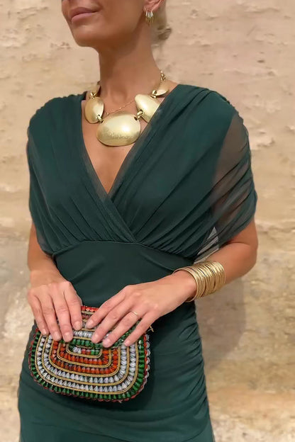HELENA | Robe Maxi de Fête Élégante à Col V