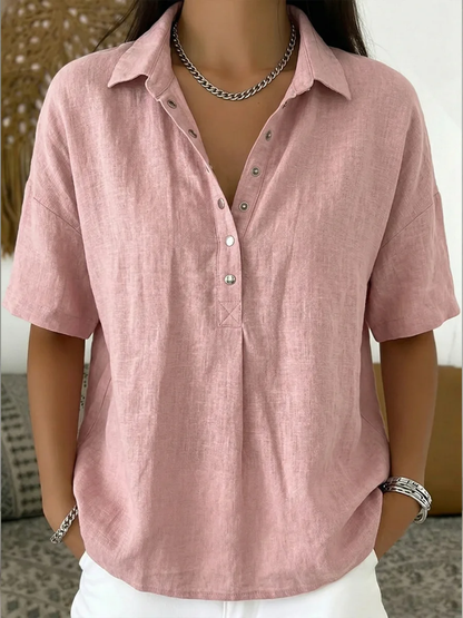 ELINE | Blouse à col avec détails boutonnés