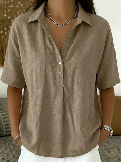 ELINE | Blouse à col avec détails boutonnés