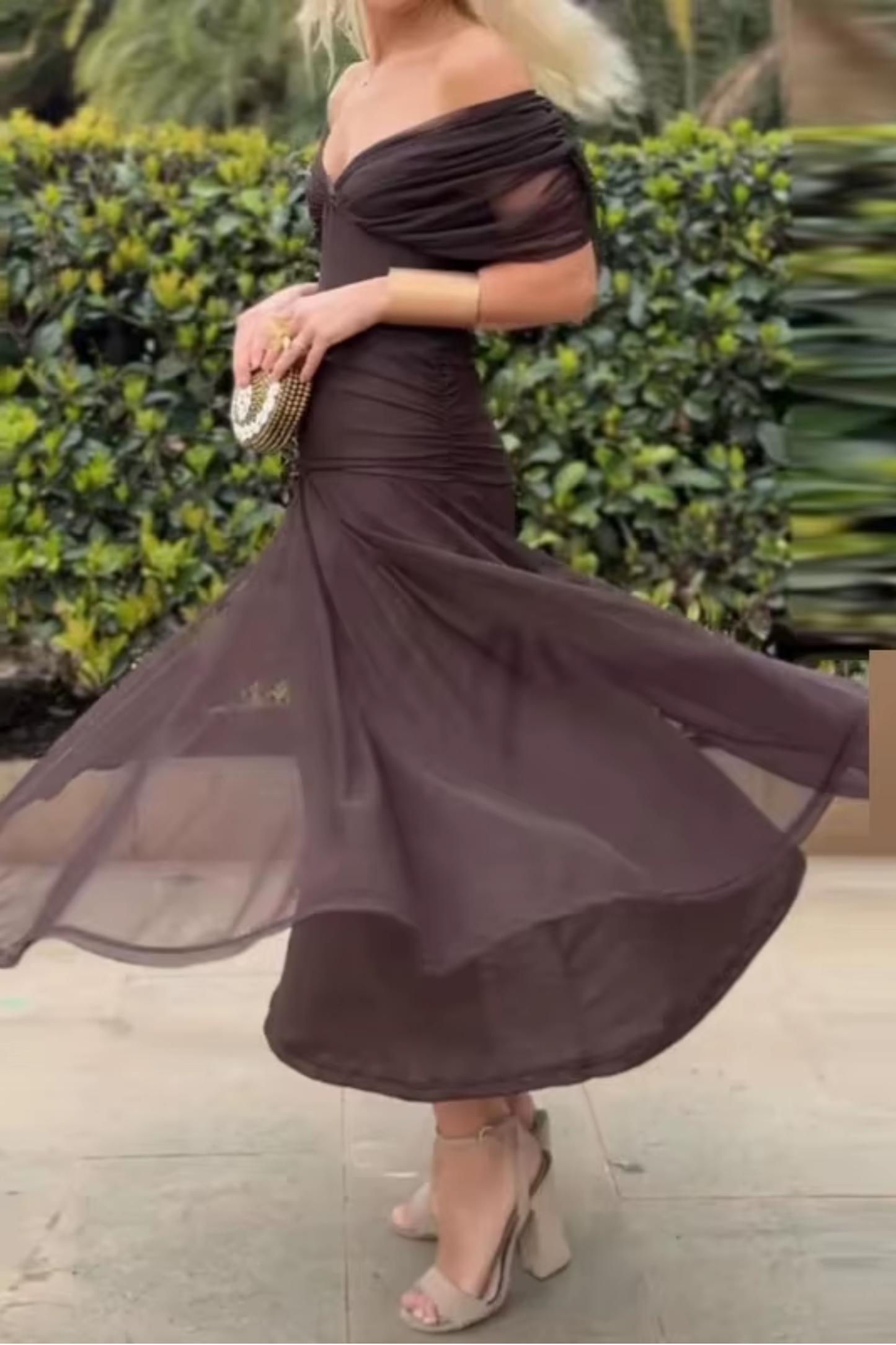 HELENA | Robe Maxi de Fête Élégante à Col V