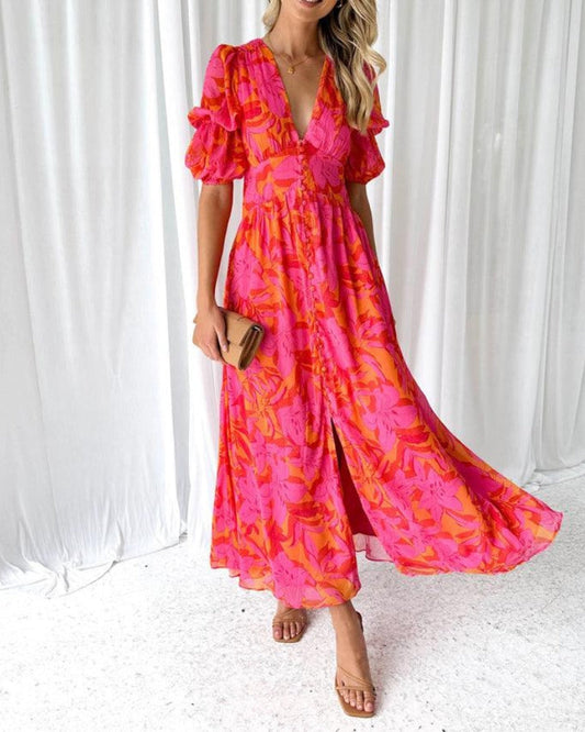 VIOLETTE | Robe Maxi Éclat Solaire