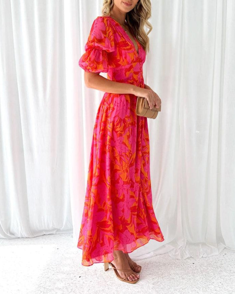 VIOLETTE | Robe Maxi Éclat Solaire