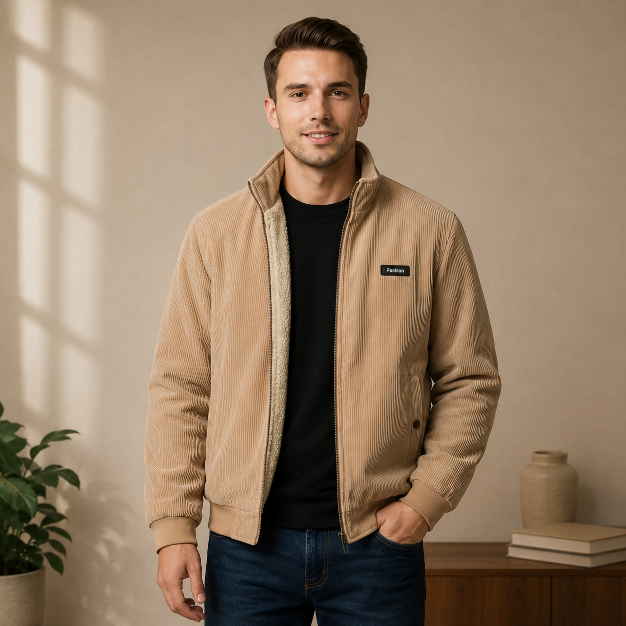Alvaro | Chaqueta de Pana con Forro Polar