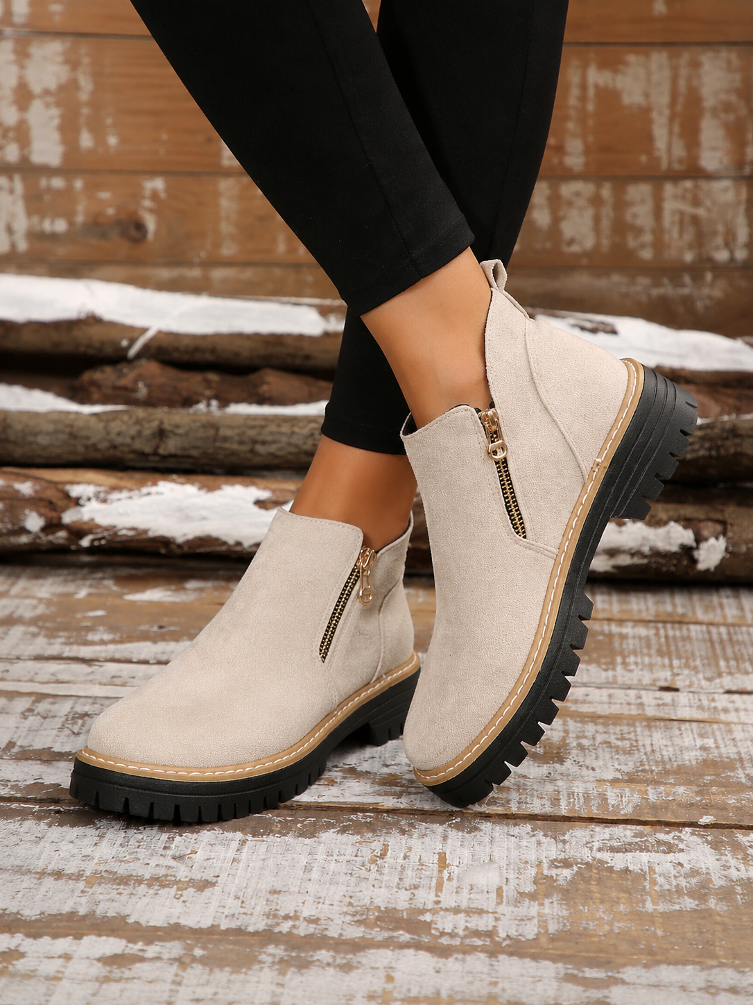 Alexia | Botines Urban Track con Cremallera Latera