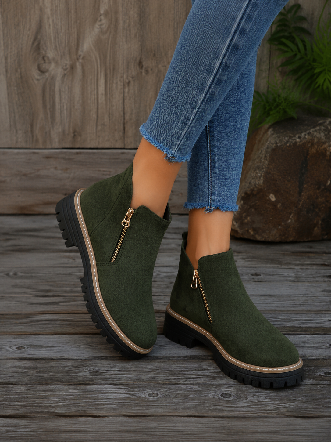 Alexia | Botines Urban Track con Cremallera Latera