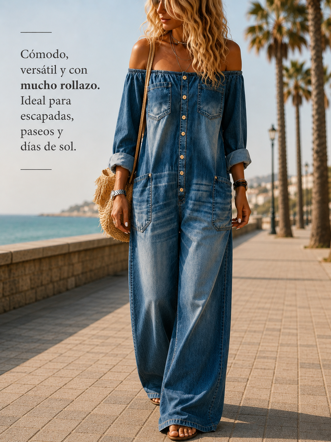 Sofia | Mono casual con hombros descubiertos