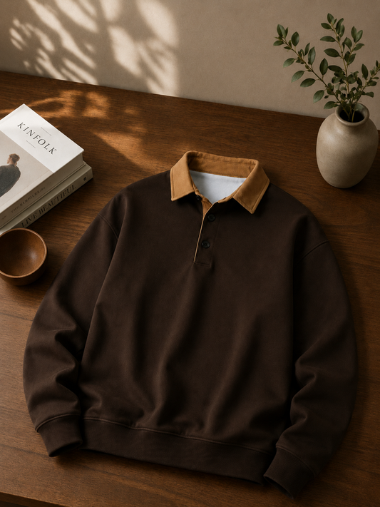 Pablo | Sudadera de corte relajado con cuello de pana