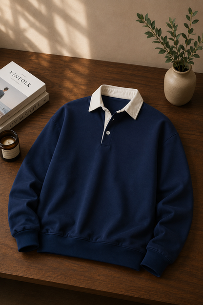 Pablo | Sudadera de corte relajado con cuello de pana