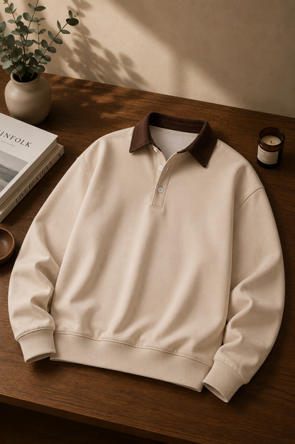 Pablo | Sudadera de corte relajado con cuello de pana