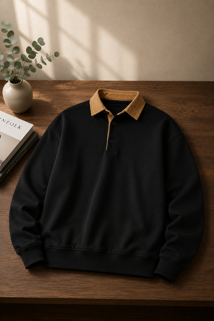 Pablo | Sudadera de corte relajado con cuello de pana
